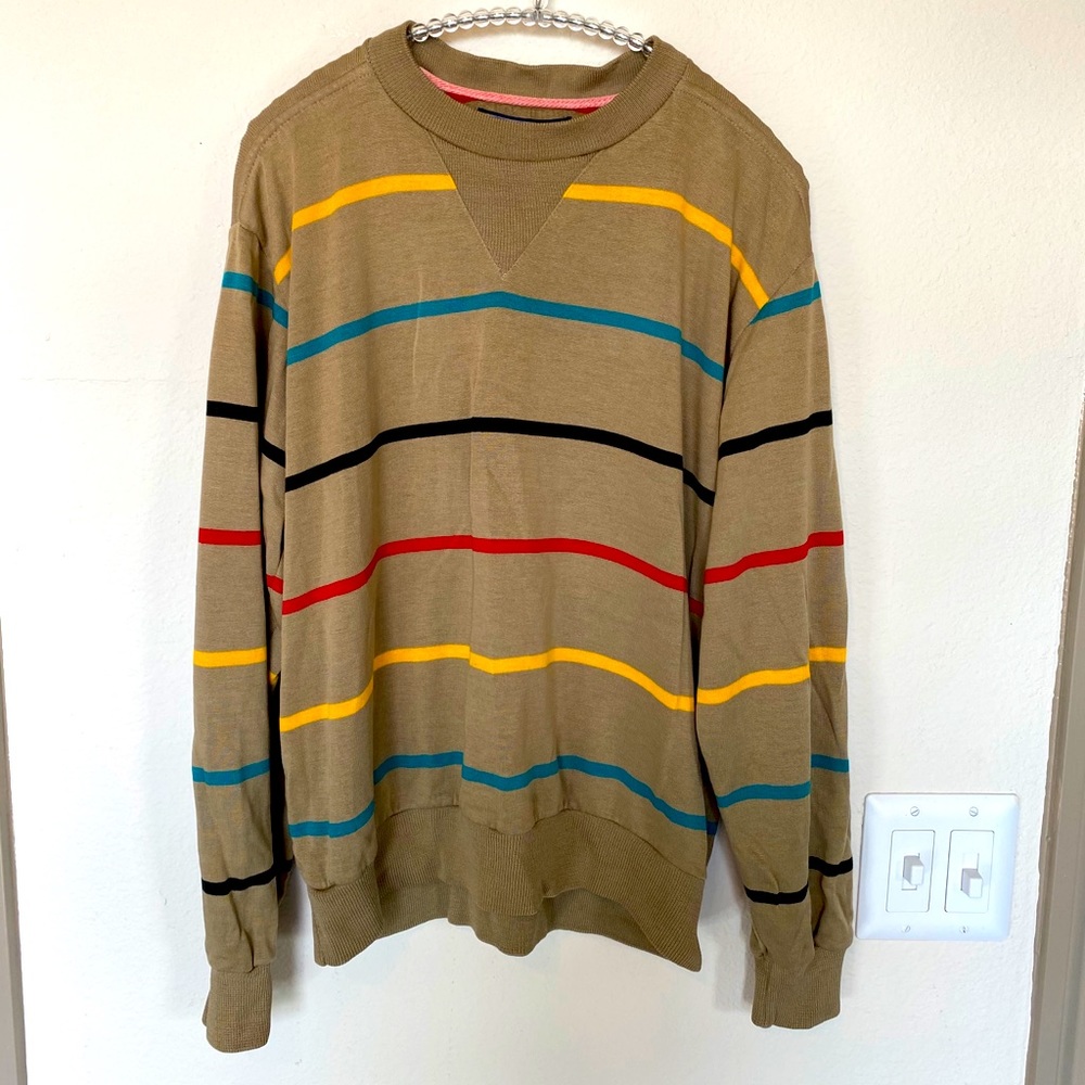 Michael Cera Mens colorful Vintage “SIM” Sweater